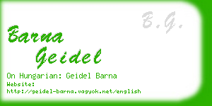 barna geidel business card